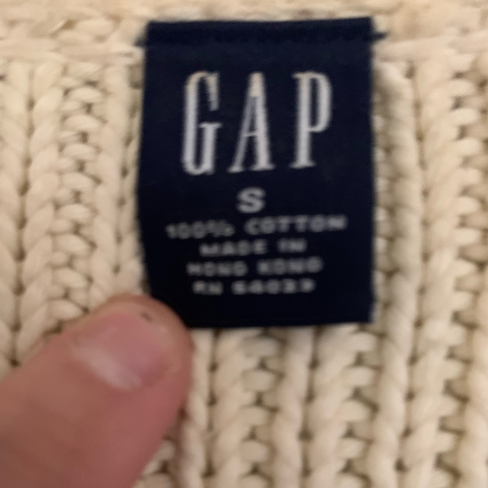 Heavy cream colored sweater cardigan from gap size small